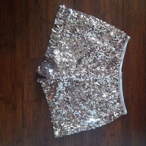 Glitter sequin shorts