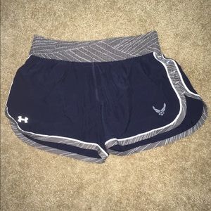 Running shorts with Air Force logo
