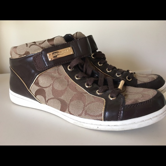 Coach Zany Hightop Sneaker - Size 9 Brown