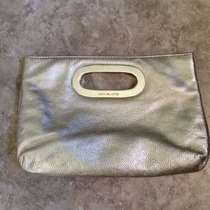 Michael Kors Gold Berkley clutch women's bag
