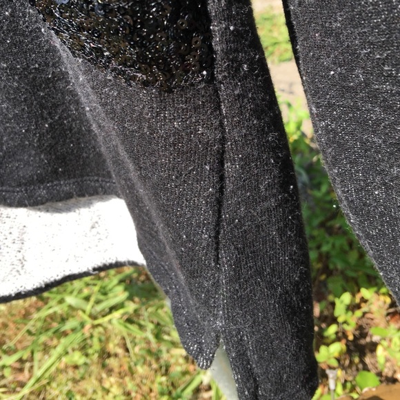 Hi lo charcoal grey and black top. - Picture 3 of 4