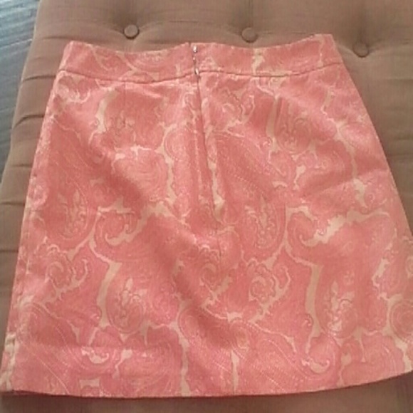 J.CREW PINK PAISLEY SKIRT COTTON SIZE 8 - Picture 2 of 4