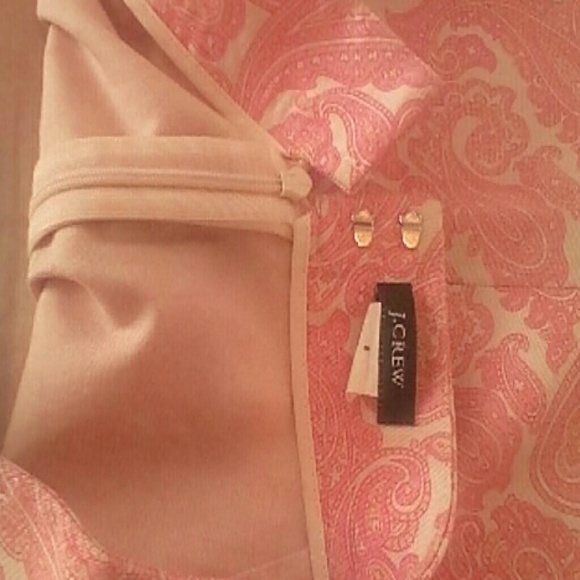 J.CREW PINK PAISLEY SKIRT COTTON SIZE 8 - Picture 3 of 4