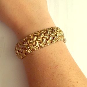 Gold braided bracelet