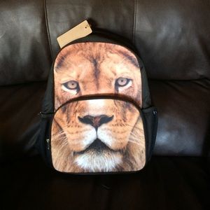 Lion face book bag