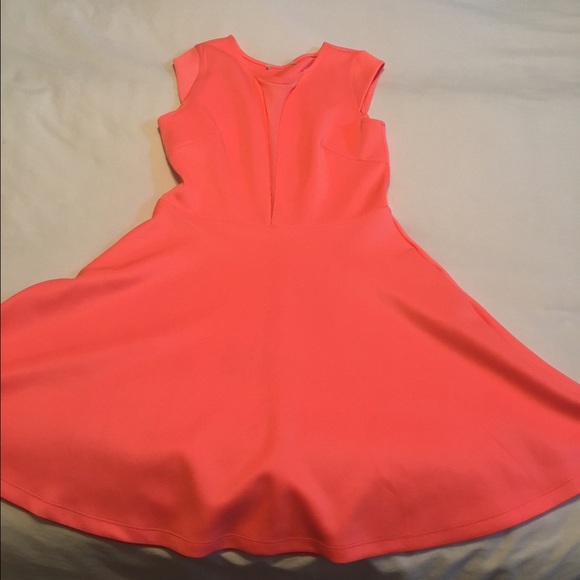 Bright pink skater dress