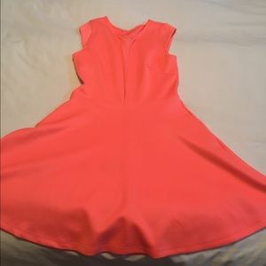 Bright pink skater dress