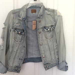 Distressed denim jacket!