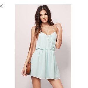 Tobi strap dress with elastic waist