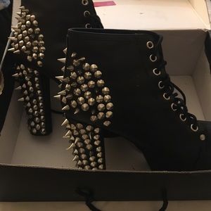 Black spiked Jeffery Campbell heels