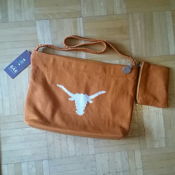 The Sak NWT TX Longhorns Knit Bag