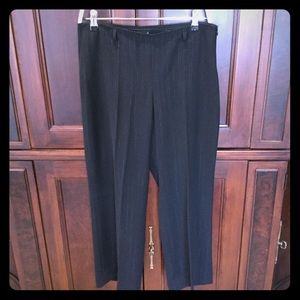 Pinstriped dress pants/slacks.