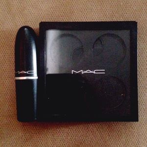 Mac Lipstick in Velvet Teddy and Empty Quad