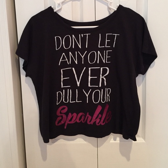 Boxy Graphic Tee with sparkle decals