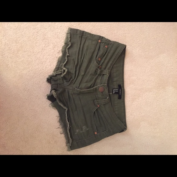 Army green shorts