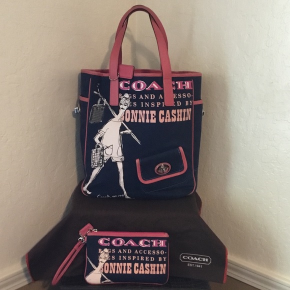 Coach BONNIE CASHIN Canvas Tote with Wallet *RARE*