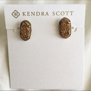 Kendra Scott gold drusy Ellies