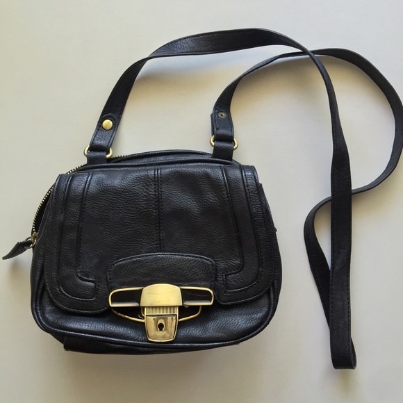 Black gold detail purse