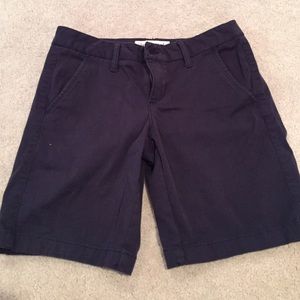 Navy Midlength khaki shorts