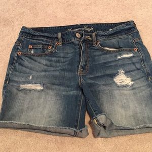 American Eagle jean shorts-medium wash, mid length