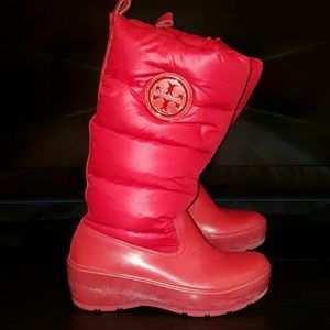 Tory burch puffer snow/rain boots.