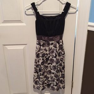 Floral Dress with silk bow