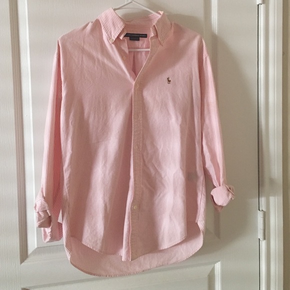 Ralph Lauren pink stripe button down