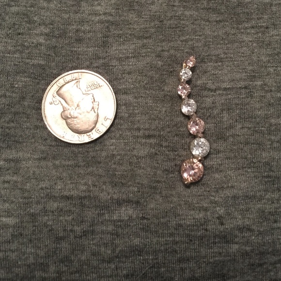 Sterling silver pendant with pink and white CZ