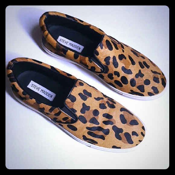Steve Madden cheetah slip-ons