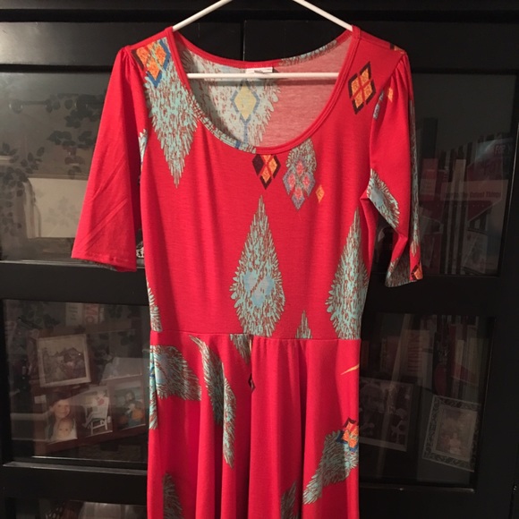 EUC lularoe Nicole Aztec dress