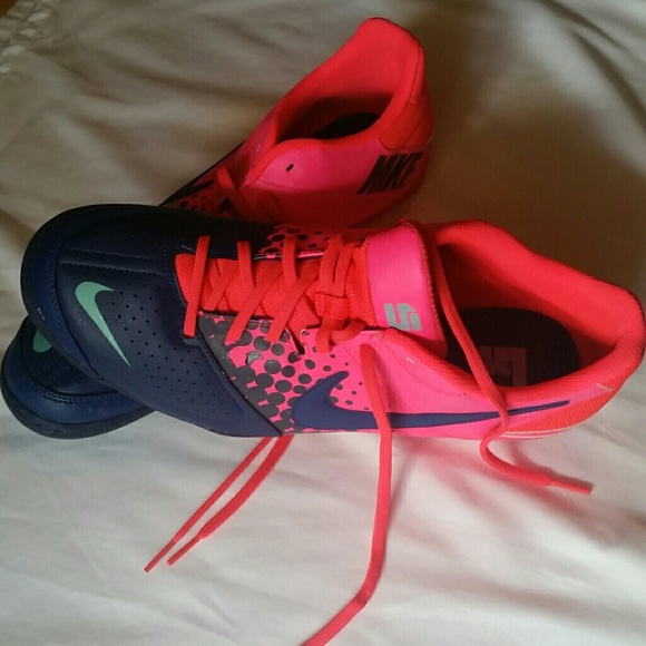Pink and Navy Nike 5