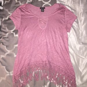 Pinkish purple top
