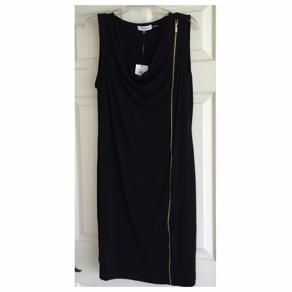 NWT Calvin Klein Sheath Dress with Zipper Detail