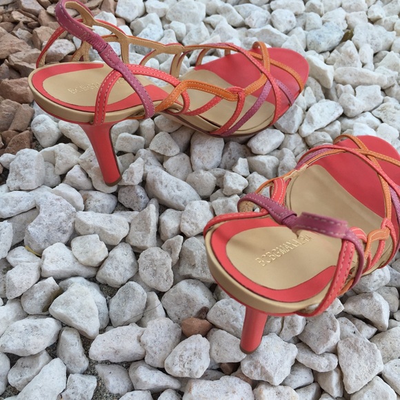 New BCBGMAXAZRIA orange heels size 6.5B - Picture 3 of 4