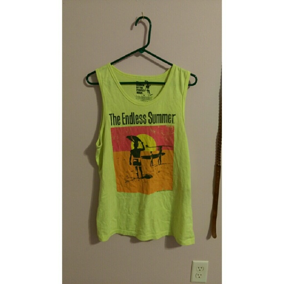 Men's bright yellow muscle tank