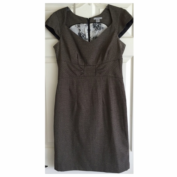 Cap-sleeve Pencil Dress with Empire Waist