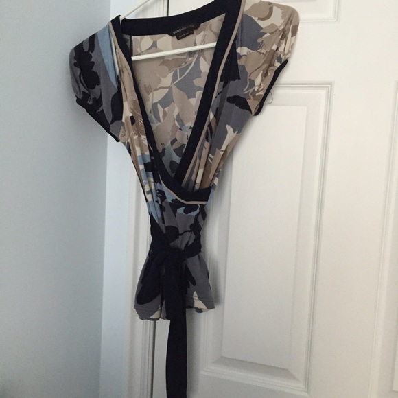 BCBG flowery blouse