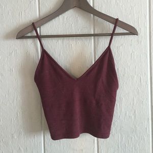 Maroon crop tank
