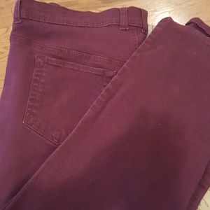 Gloria Vanderbilt Burgandy Jeans