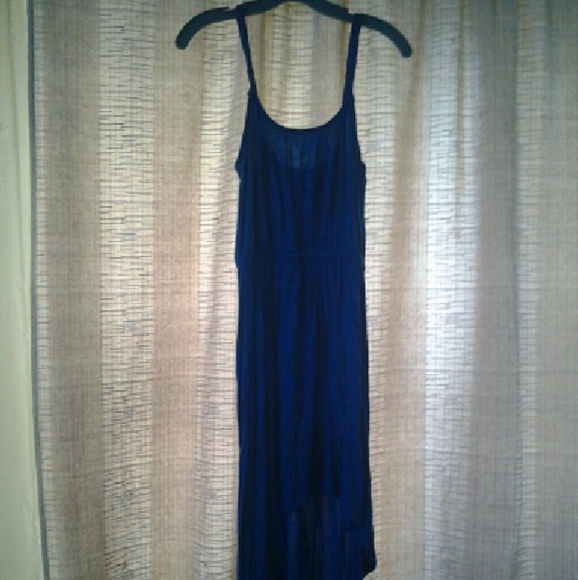 Turquoise braided straps short/long dress