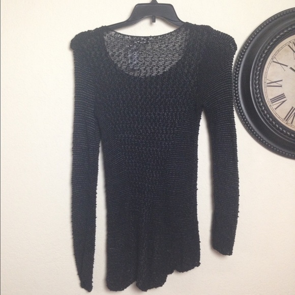Hot Topic Sweaters - Black Mudd Distressed Lightweight Sweater Stretchy Hot Topic Sweaters - Black Mudd Distressed Lightweight Sweater Stretchy