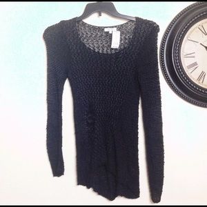 Hot Topic Sweaters - Black Mudd Distressed Lightweight Sweater Stretchy Hot Topic Sweaters - Black Mudd Distressed Lightweight Sweater Stretchy
