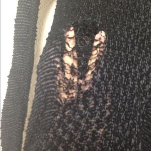 Hot Topic Sweaters - Black Mudd Distressed Lightweight Sweater Stretchy Hot Topic Sweaters - Black Mudd Distressed Lightweight Sweater Stretchy