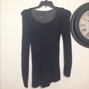 Hot Topic Sweaters - Black Mudd Distressed Lightweight Sweater Stretchy Hot Topic Sweaters - Black Mudd Distressed Lightweight Sweater Stretchy