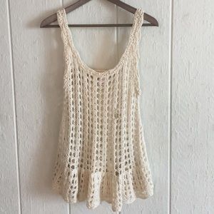 Crochet net cover up