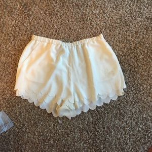 Kendall and Kylie scalloped dress shorts