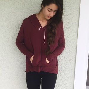 Maroon Brandy Melville Bettina hoodie