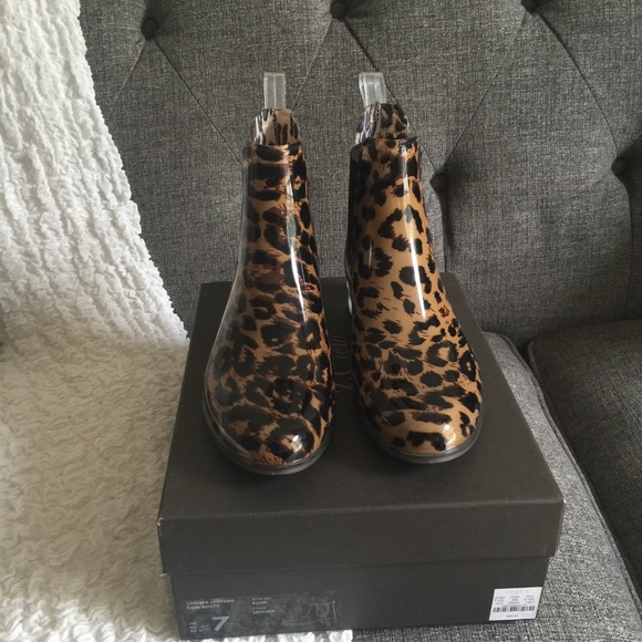 J. Crew Cheetah Rainboots