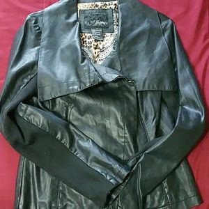 Black leather jacket