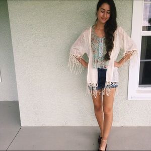 Cream kimono
